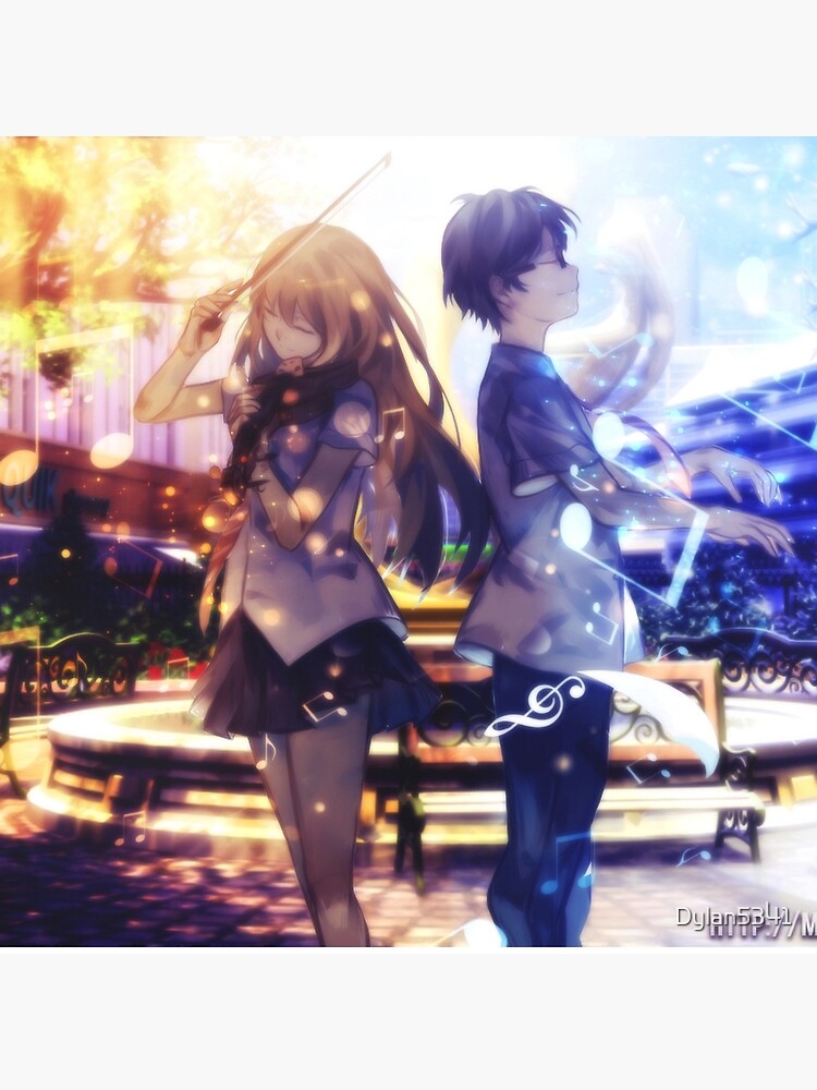 Your Lie In April Lovely Couple Throw Pillow - Image 2
