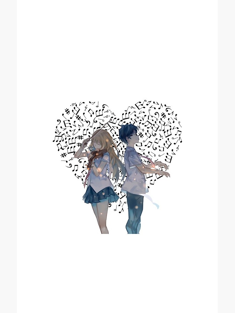 Your Lie In April Arima And Kaori Shower Curtain - Image 2
