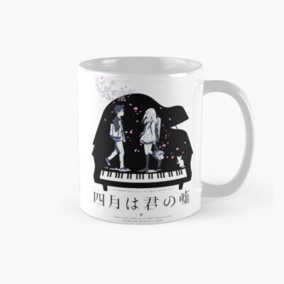 Your Lie In April Black White Mug