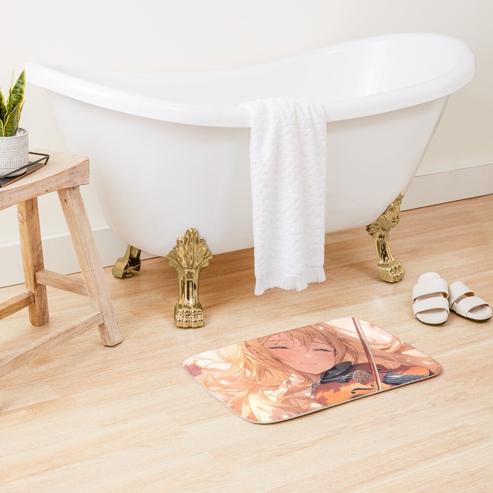 Kaori Your Lie April Anime Sakura Violin Bath Mat - Image 2