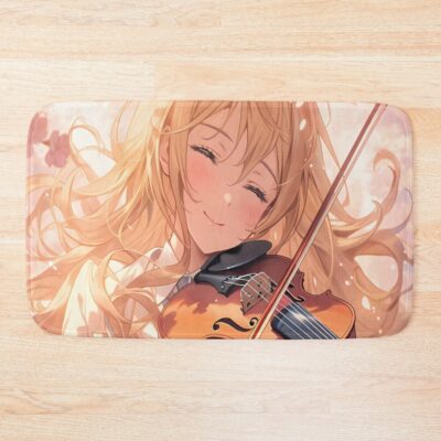 Kaori Your Lie April Anime Sakura Violin Bath Mat