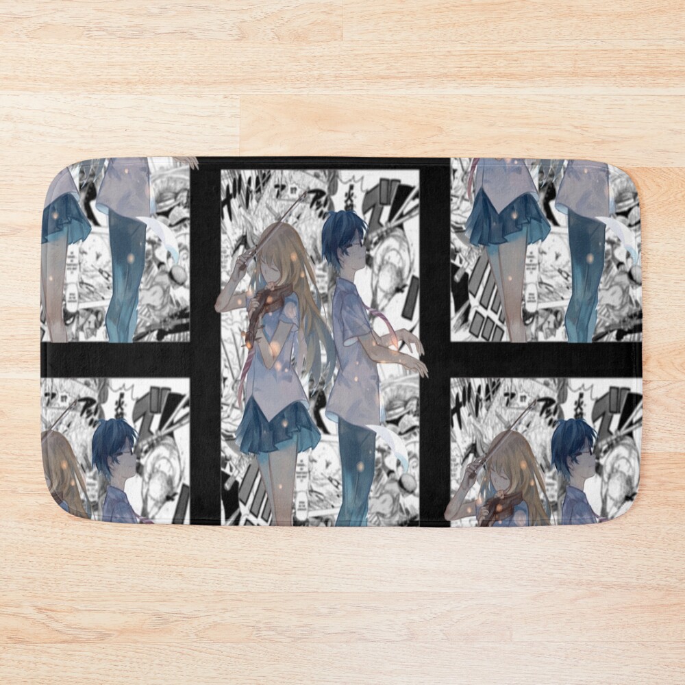 Kaori And Kousei Your Lie In April Bath Mat
