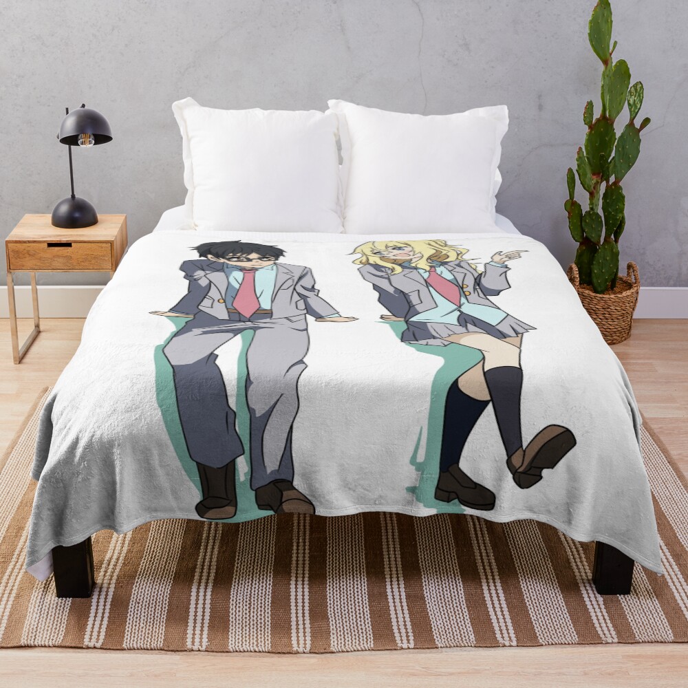 Your Lie In April Kaori And Kosei Throw Blanket