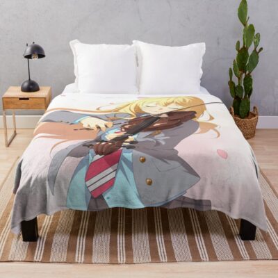 Your Lie In April Kaori Miyazono Throw Blanket