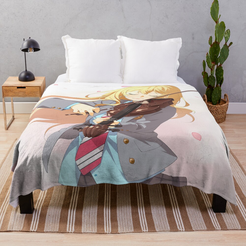 Your Lie In April Kaori Miyazono Throw Blanket