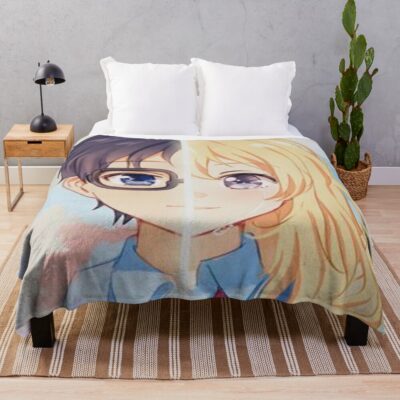 Your Lie In April Arima & Kaori Throw Blanket