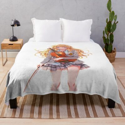 Your Lie In April Miyazono Throw Blanket
