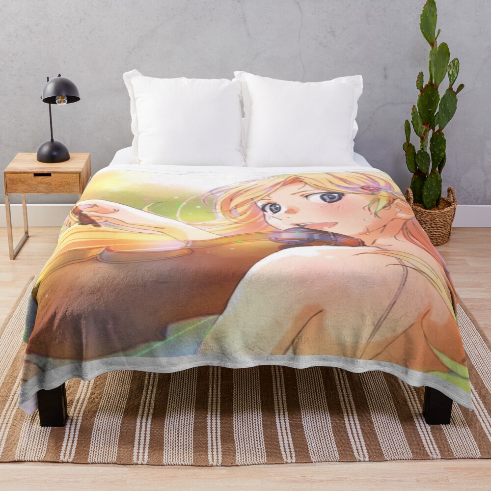 Your Lie In April Kaori Throw Blanket