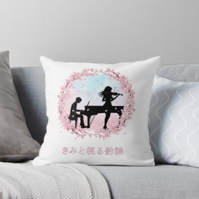 Your Lie In April Couple Throw Pillow