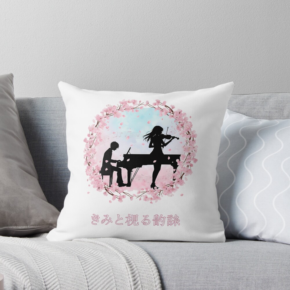 Your Lie In April Couple Throw Pillow