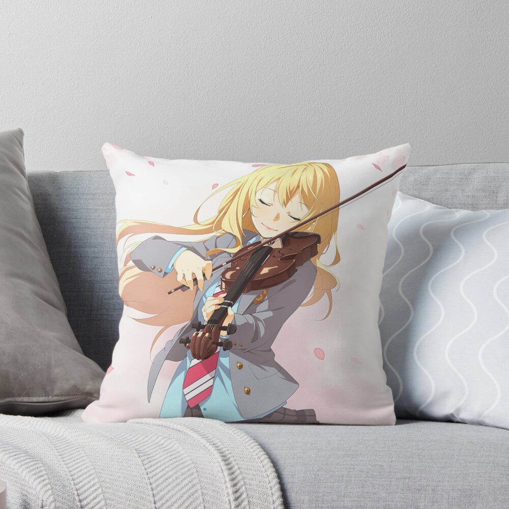 Your Lie In April Kaori Miyazono Throw Pillow