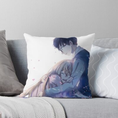 Your Lie In April Couple Cute Throw Pillow