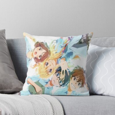 Anime Girls Lie In April Miyazono Kaori Throw Pillow
