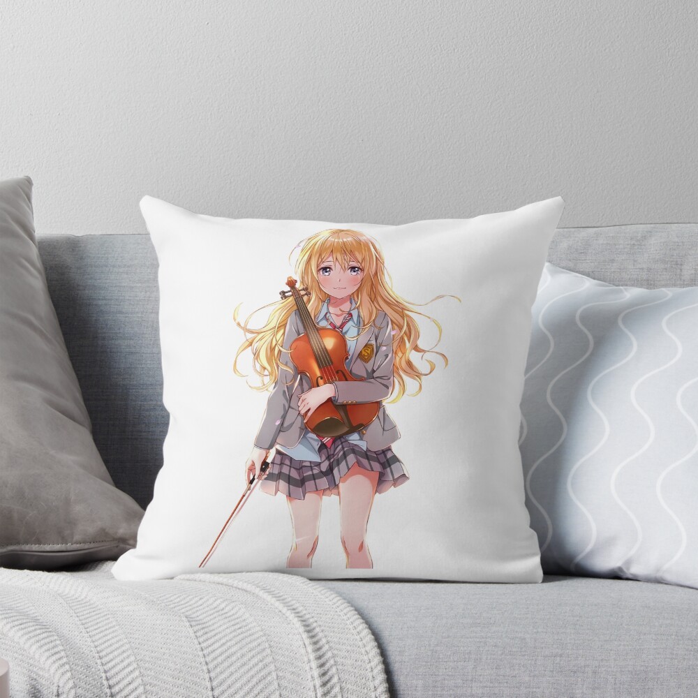 Your Lie In April Miyazono Throw Pillow